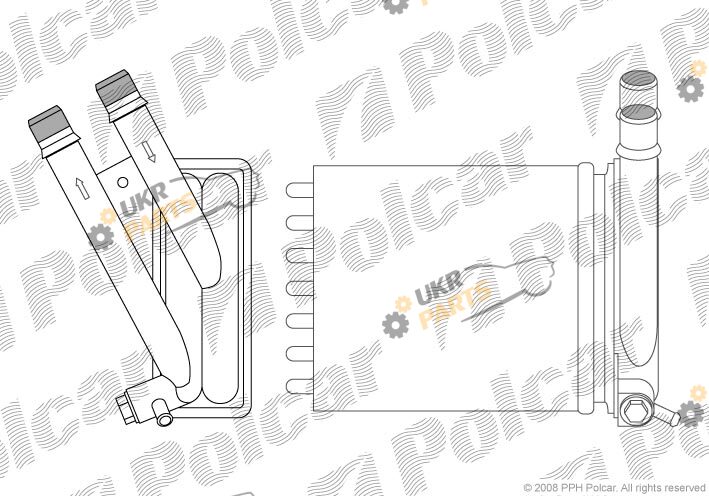 Радиатор печки Polcar 2381N81X