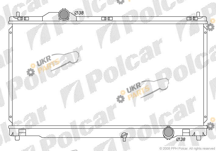 Радиатор охлаждения двигателя Polcar 8011081K