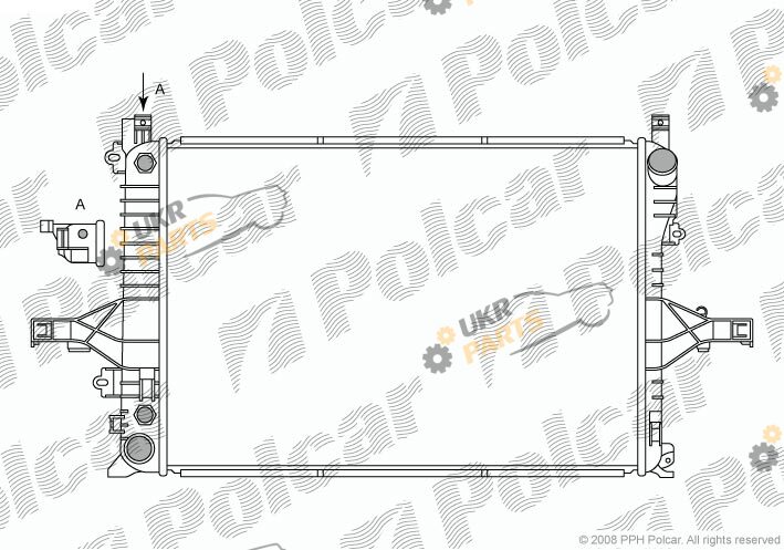 Радиатор охлаждения двигателя Polcar 908008-3