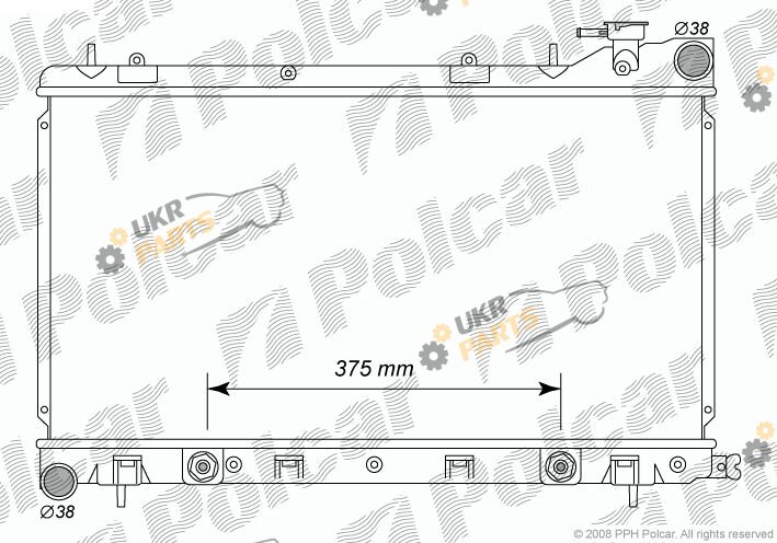Радиатор охлаждения двигателя Polcar 7241082K