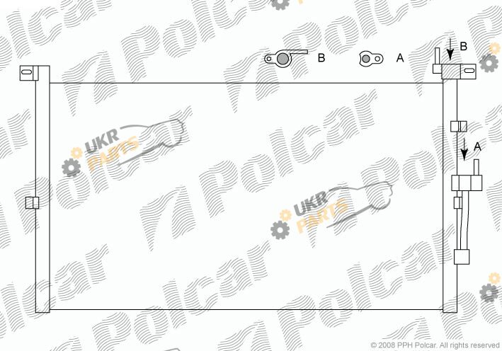 Радиатор кондиционера Polcar 3710K8C1
