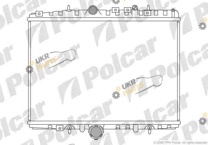 Радиатор охлаждения двигателя Polcar 233208-1