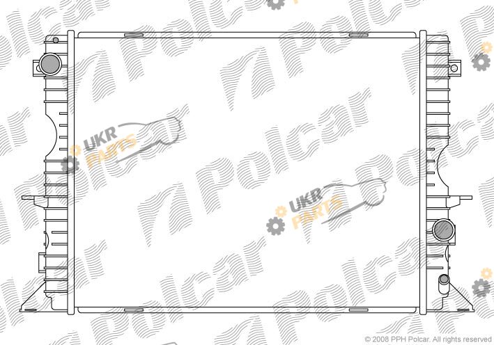 Радиатор охлаждения двигателя Polcar 430708-1