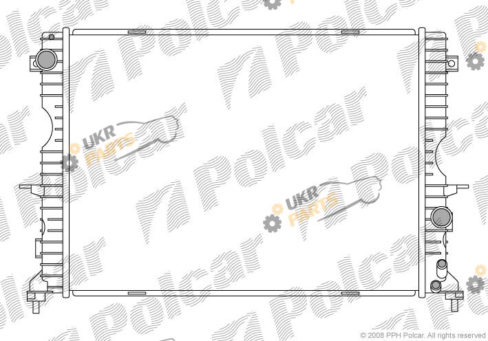 Радиатор охлаждения двигателя Polcar 432208-1