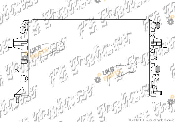 Радиатор охлаждения двигателя Polcar 550808-0