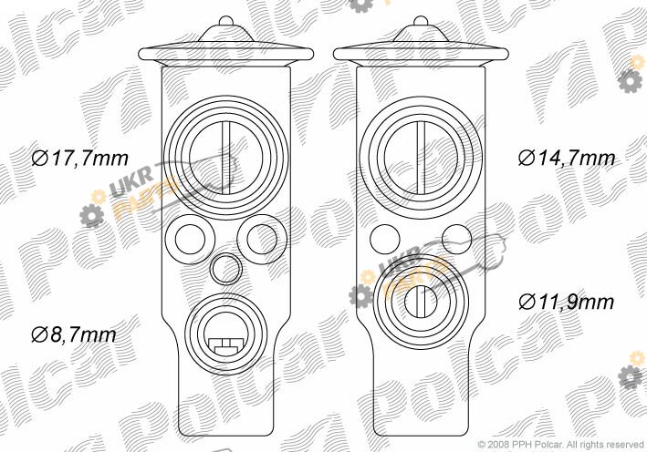 Расширительный клапан кондиционера Polcar 2330KZ-1