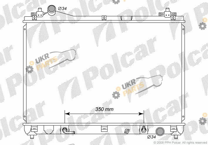 Радиатор охлаждения двигателя Polcar 742608-4