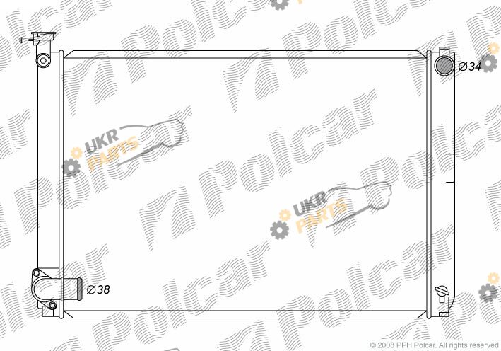 Радиатор охлаждения двигателя Polcar 8061083K