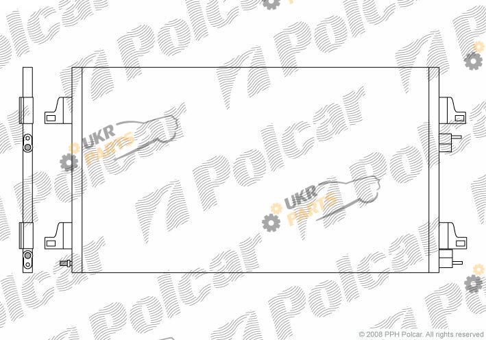 Радиатор кондиционера Polcar 6037K8C2