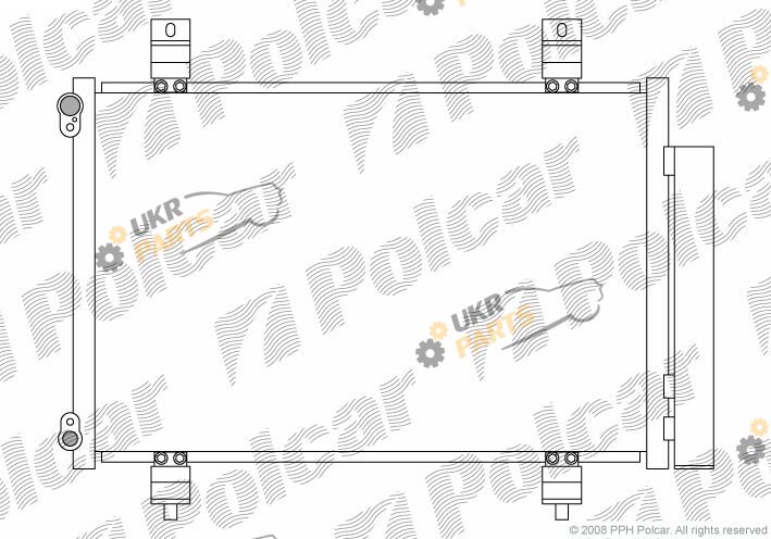 Радиатор кондиционера Polcar 7423K8C1
