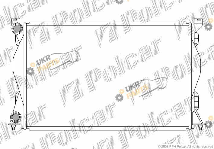 Радиатор охлаждения двигателя Polcar 133808-5