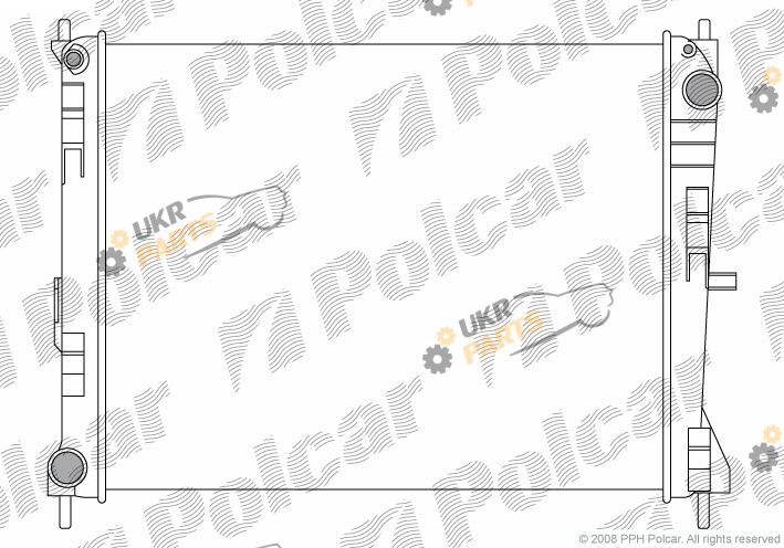 Радиатор охлаждения двигателя Polcar 605608-1