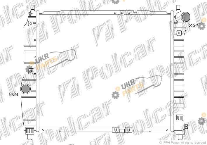 Радиатор охлаждения двигателя Polcar 250008