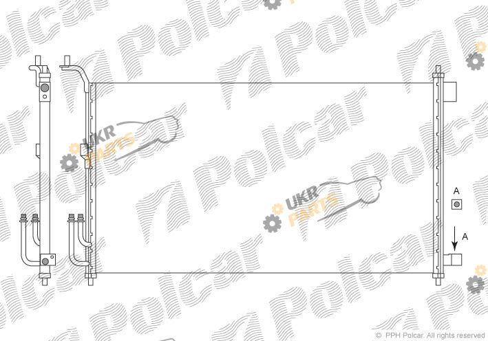 Радиатор кондиционера Polcar 2707K8C1