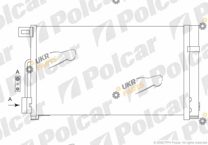 Радиатор кондиционера Polcar 5558K8C1