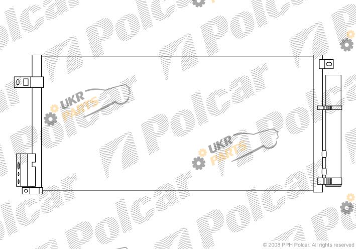 Радиатор кондиционера Polcar 5558K8C2