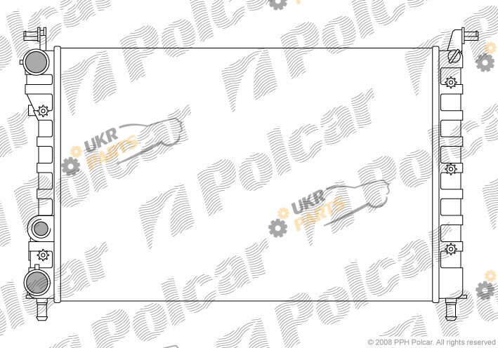 Радиатор охлаждения двигателя Polcar 300508A2