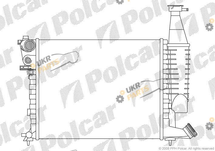 Радиатор охлаждения двигателя Polcar 579008-1