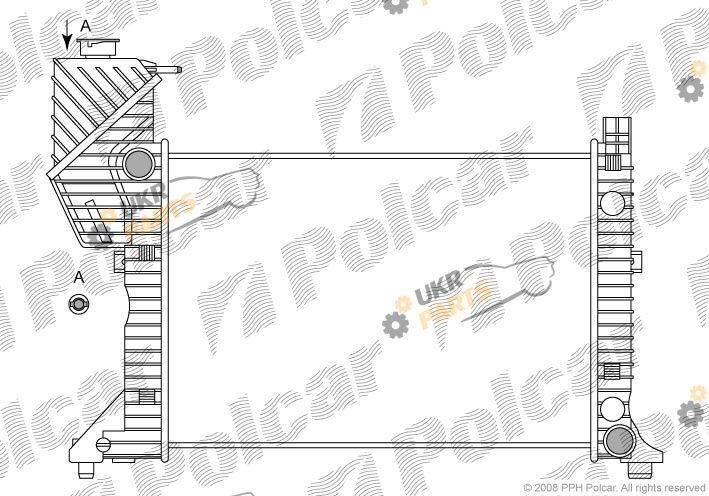 Радиатор охлаждения двигателя Polcar 506208A1