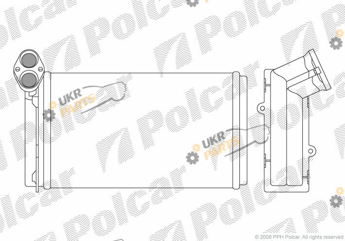 Радиатор печки Polcar 9550N8-3