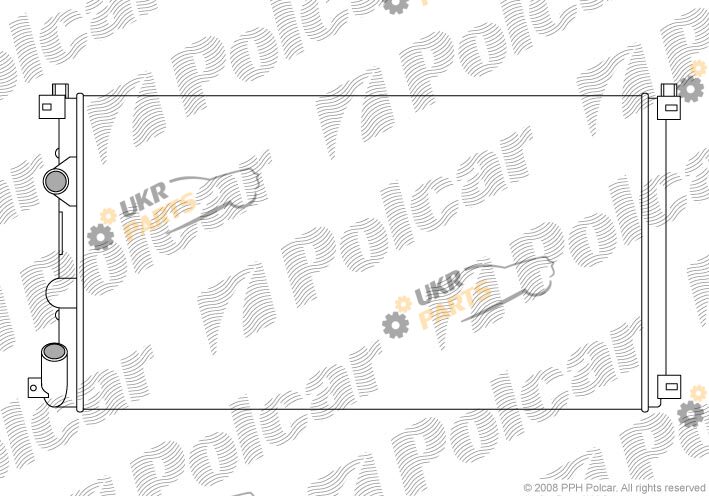 Радиатор охлаждения двигателя Polcar 604208A3
