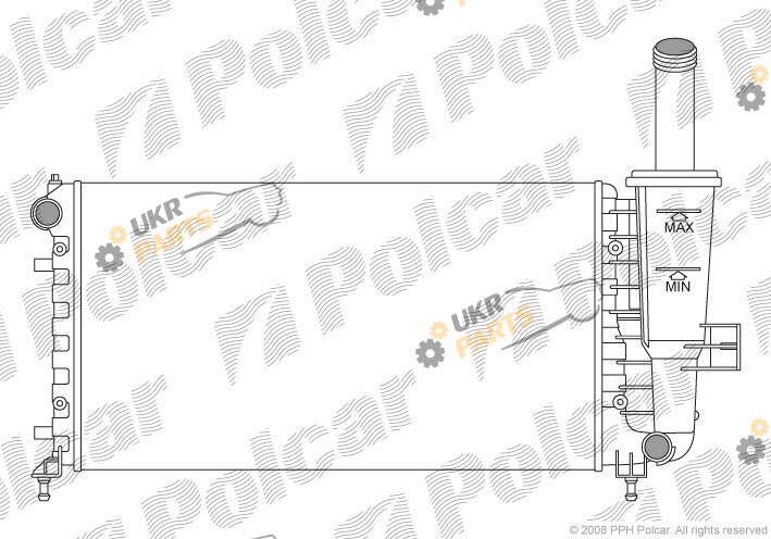 Радиатор охлаждения двигателя Polcar 302308A1