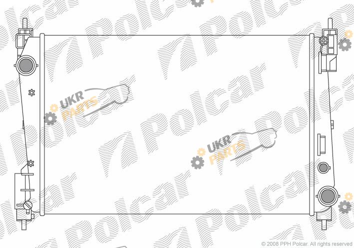 Радиатор охлаждения двигателя Polcar 302408A1