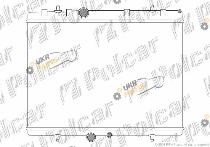 Радиатор охлаждения двигателя Polcar 571008A3