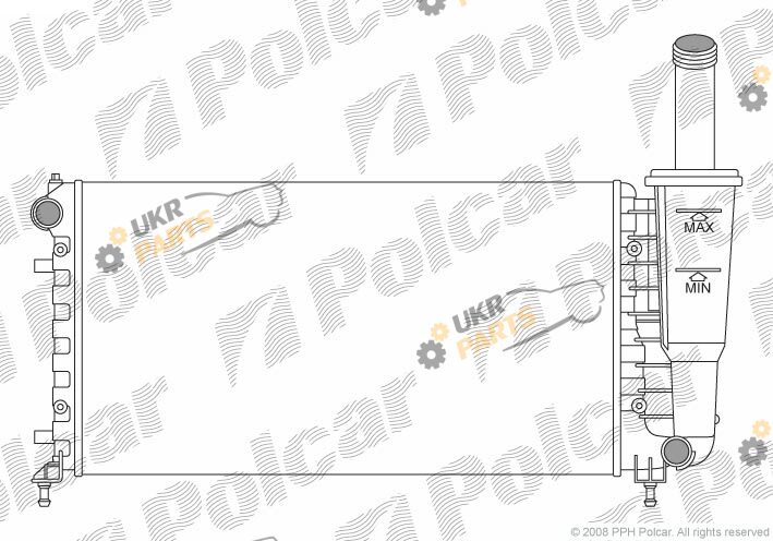 Радиатор охлаждения двигателя Polcar 302308A2