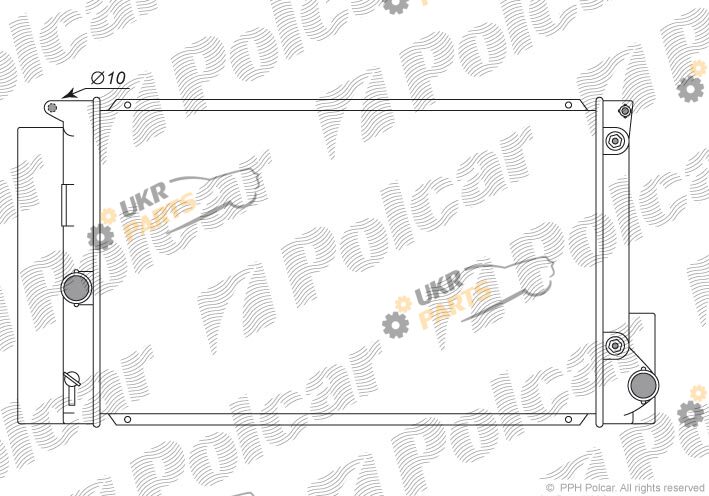 Радиатор охлаждения двигателя Polcar 8116082K