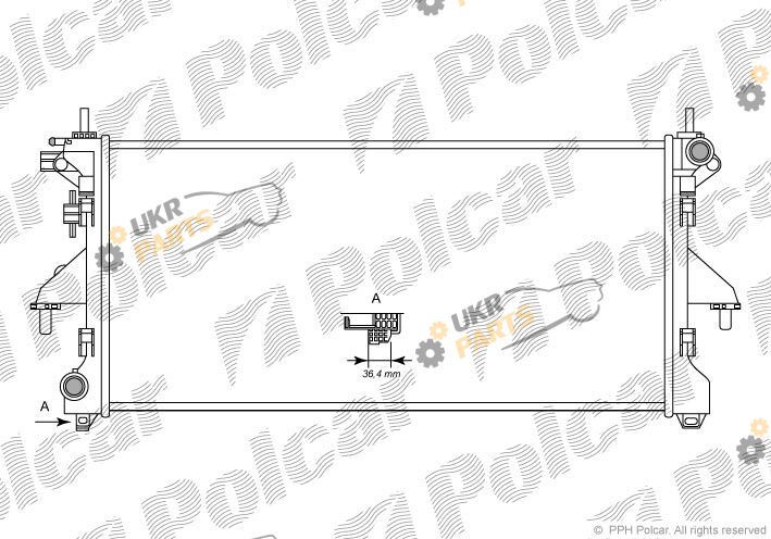 Радиатор охлаждения двигателя Polcar 577008-1