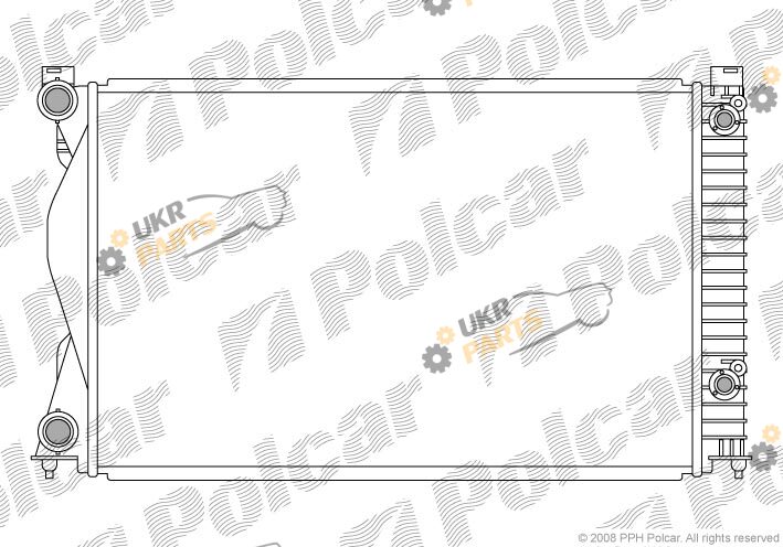 Радиатор охлаждения двигателя Polcar 133808-4