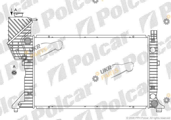 Радиатор охлаждения двигателя Polcar 506208-3