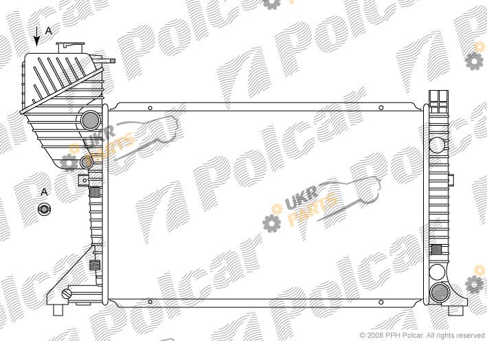 Радиатор охлаждения двигателя Polcar 506308-1
