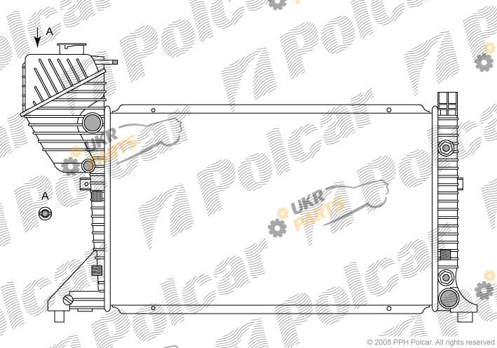 Радиатор охлаждения двигателя Polcar 506308-2