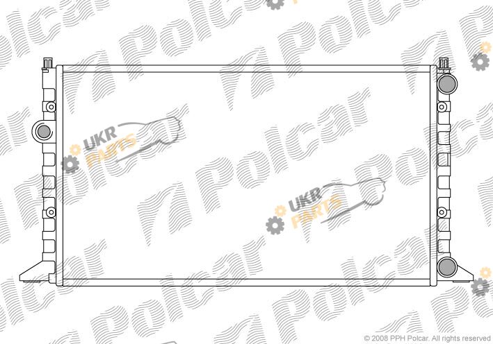 Радиатор охлаждения двигателя Polcar 953808A9