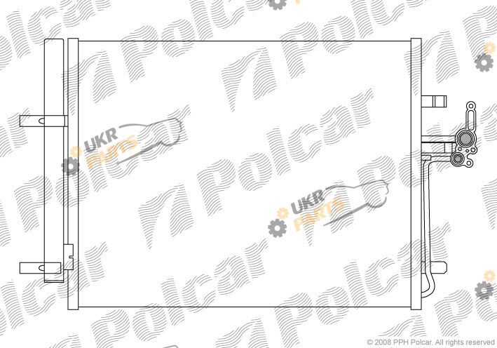 Радиатор кондиционера Polcar 3219K81K