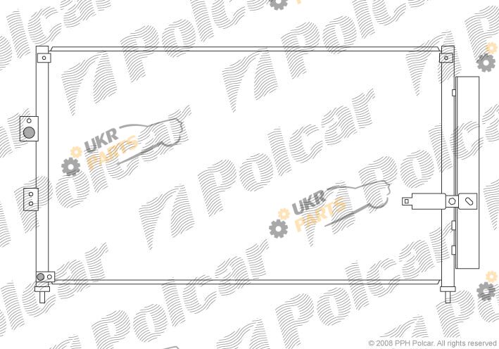 Радиатор кондиционера Polcar 3828K8C1