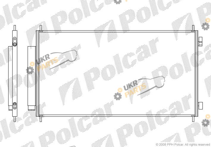 Радиатор кондиционера Polcar 3877K81K
