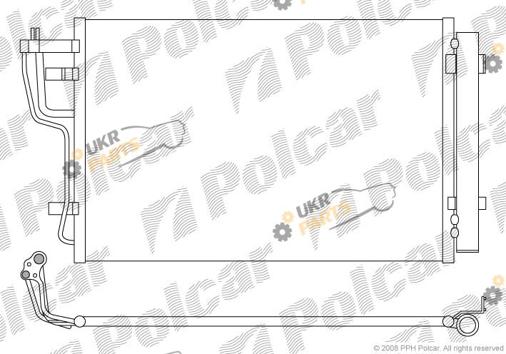 Радиатор кондиционера Polcar 4114K8C1
