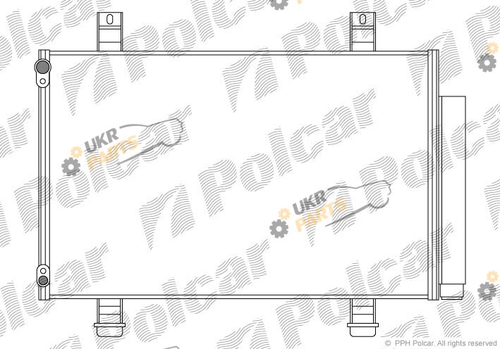 Радиатор кондиционера Polcar 7423K81K