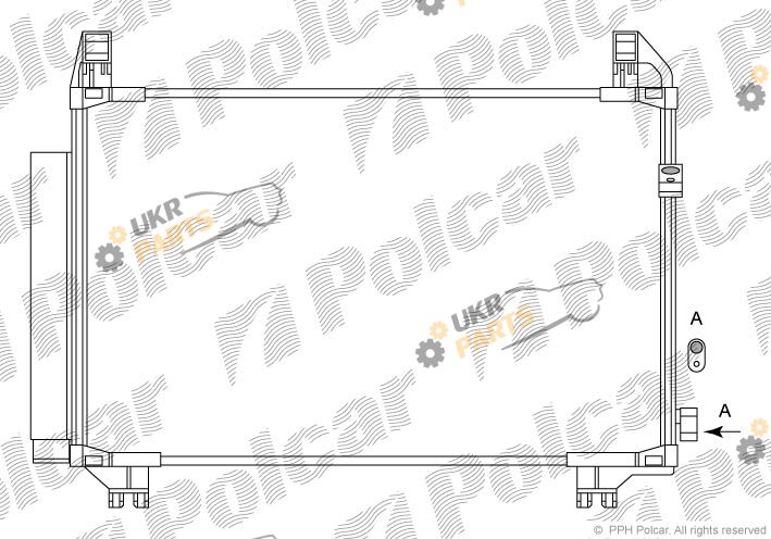 Радиатор кондиционера Polcar 8105K83K