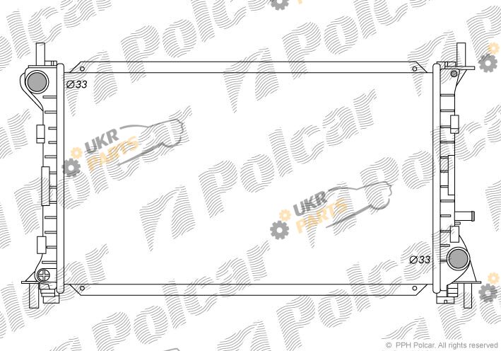 Радиатор охлаждения двигателя Polcar 320108-4