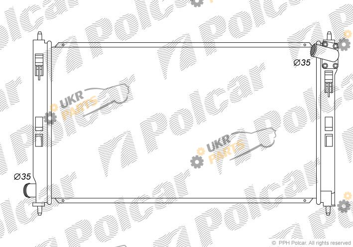 Радиатор охлаждения двигателя Polcar 5266081K