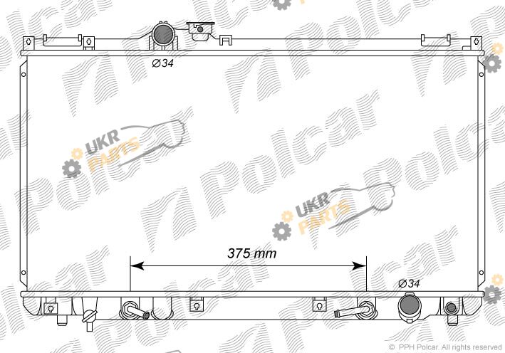 Радиатор охлаждения двигателя Polcar 8010081K