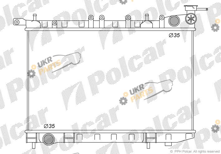 Радиатор охлаждения двигателя Polcar 2731081K