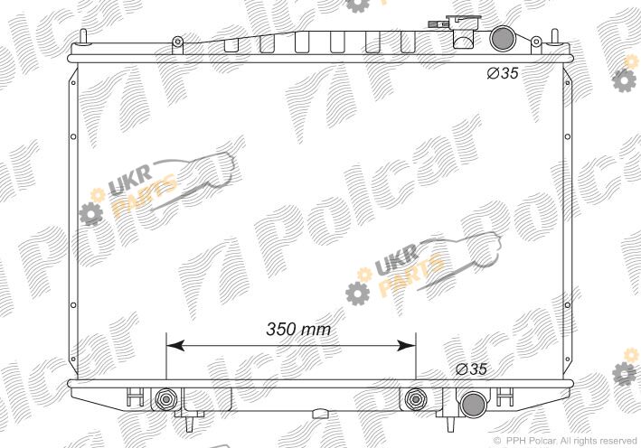 Радиатор охлаждения двигателя polcar 2796082K