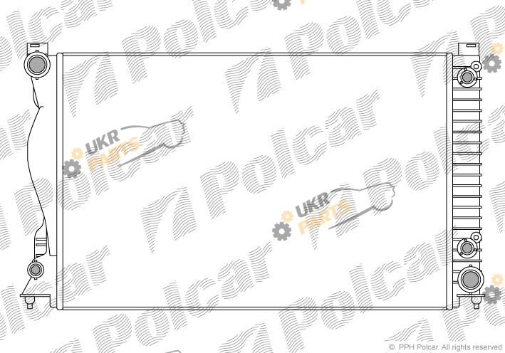 Радиатор охлаждения двигателя Polcar 133808-2