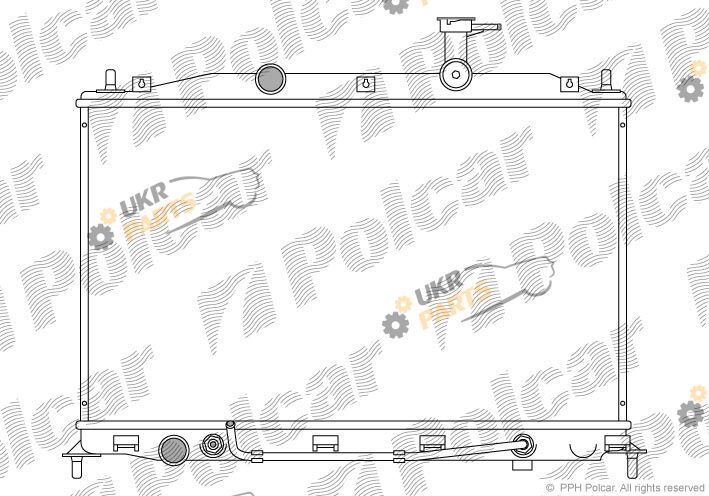 Радиатор охлаждения двигателя Polcar 400908-4