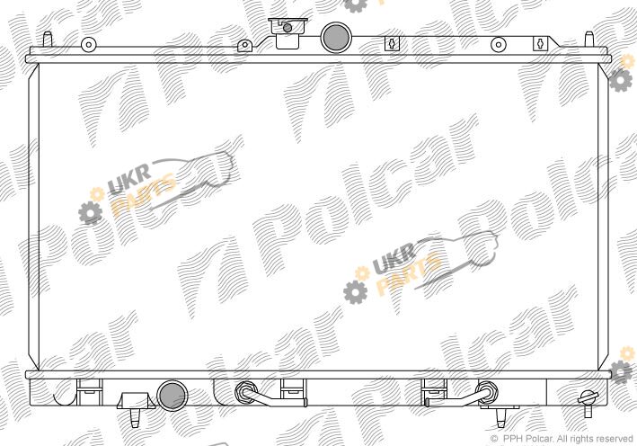 Радиатор охлаждения двигателя Polcar 523308-3
